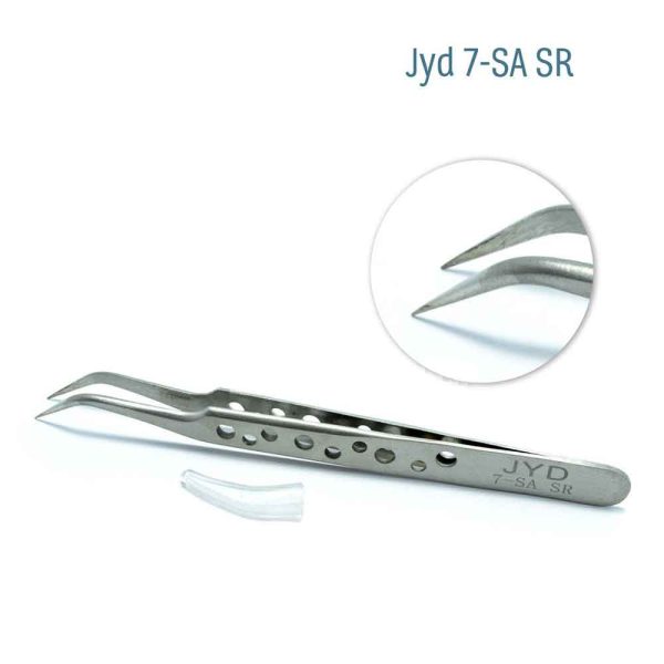 JYD 7-SA SR HOLE PRECISION TWEEZER - CURVED