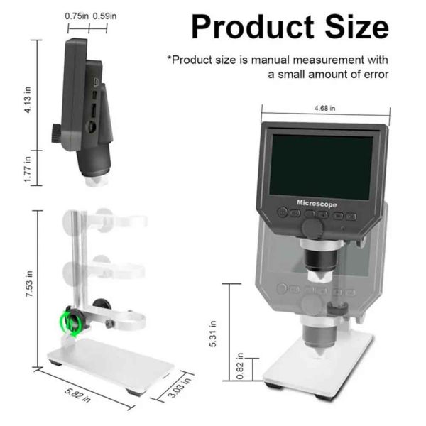 G600 Digital Microscope with Metal Stand