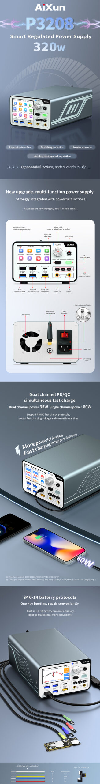 AIXUN P3208 32V/8A Power Supply