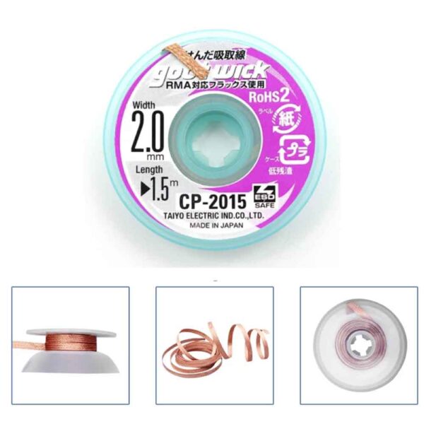 Goot Wick CP-2015 Desoldering wick width 2.0mm Length 1.5mm