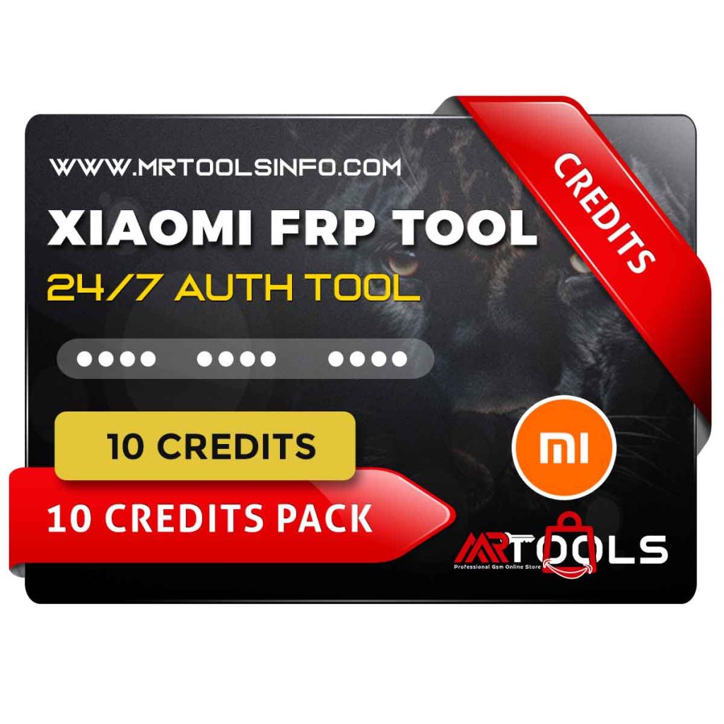 XIAOMI FRP TOOL 24/7 AUTH Tools Credits (10 Credits Pack) - MR TOOLS INFO