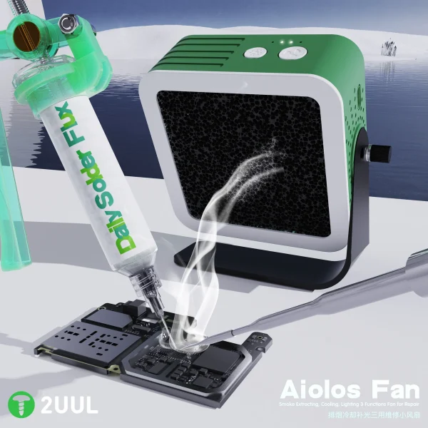 2UUL AIOLOS All-In-One Smoke Extraction and Cooling Fan With LED Light - Image 6