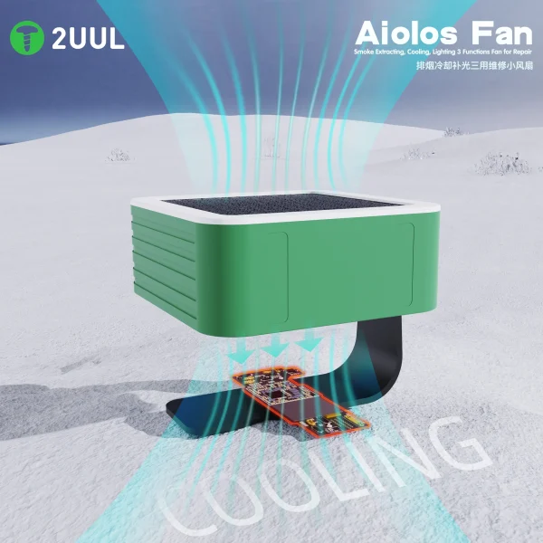 2UUL AIOLOS All-In-One Smoke Extraction and Cooling Fan With LED Light - Image 5